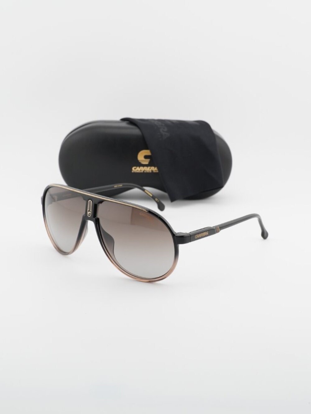 Carrera CHAMPION65/N 0DCC HA Aviator Sunglasses - Black / Brown